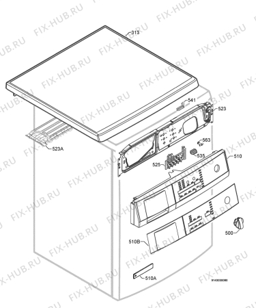 Взрыв-схема стиральной машины Aeg Electrolux L6215 - Схема узла Command panel 037